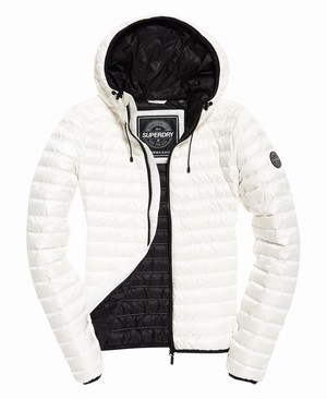 Superdry Core Down Hooded Női Kabát Fehér | MNBRJ1326